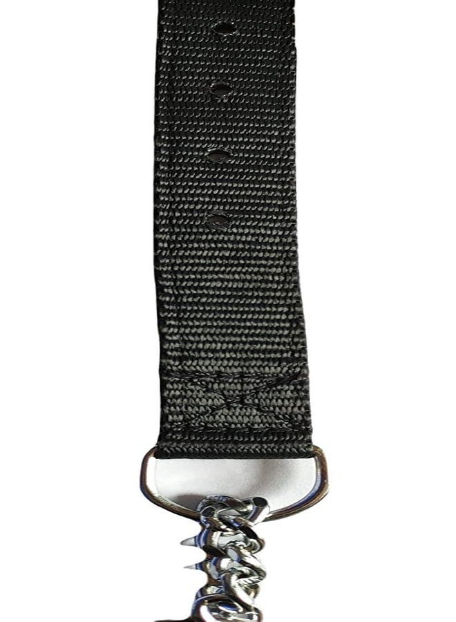 Pups&Pets Heavy Weighted Durable Dog Choke Collar Pet Nylon Half Chain Collar Half Choker Stainless Steel Dogs Collars Size - 1.25 inch X-Large for Giant and Large Breed Dog (Black) - Image 3